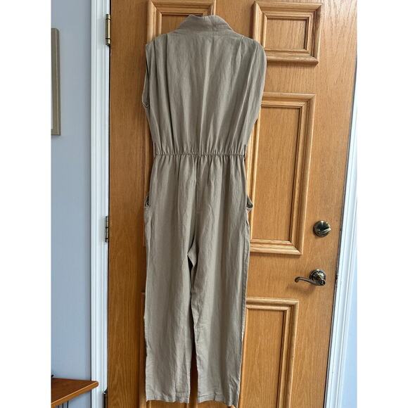 Women's Zara Linen Blend Jumpsuit - Size Small - Picture 3 of 7